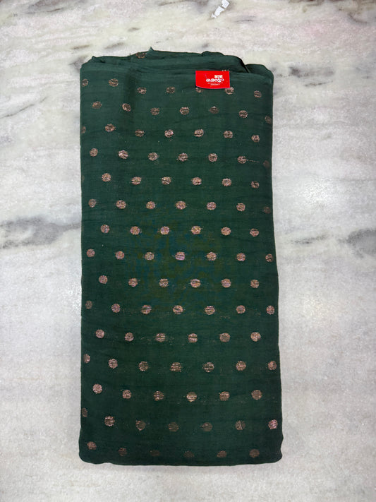 Cambric Cotton fabric with gold zari weaving work