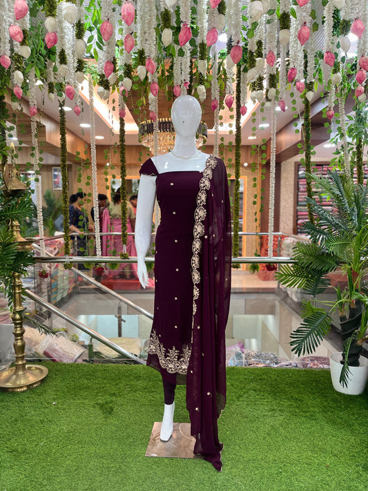 Unstitched salwar suit set
