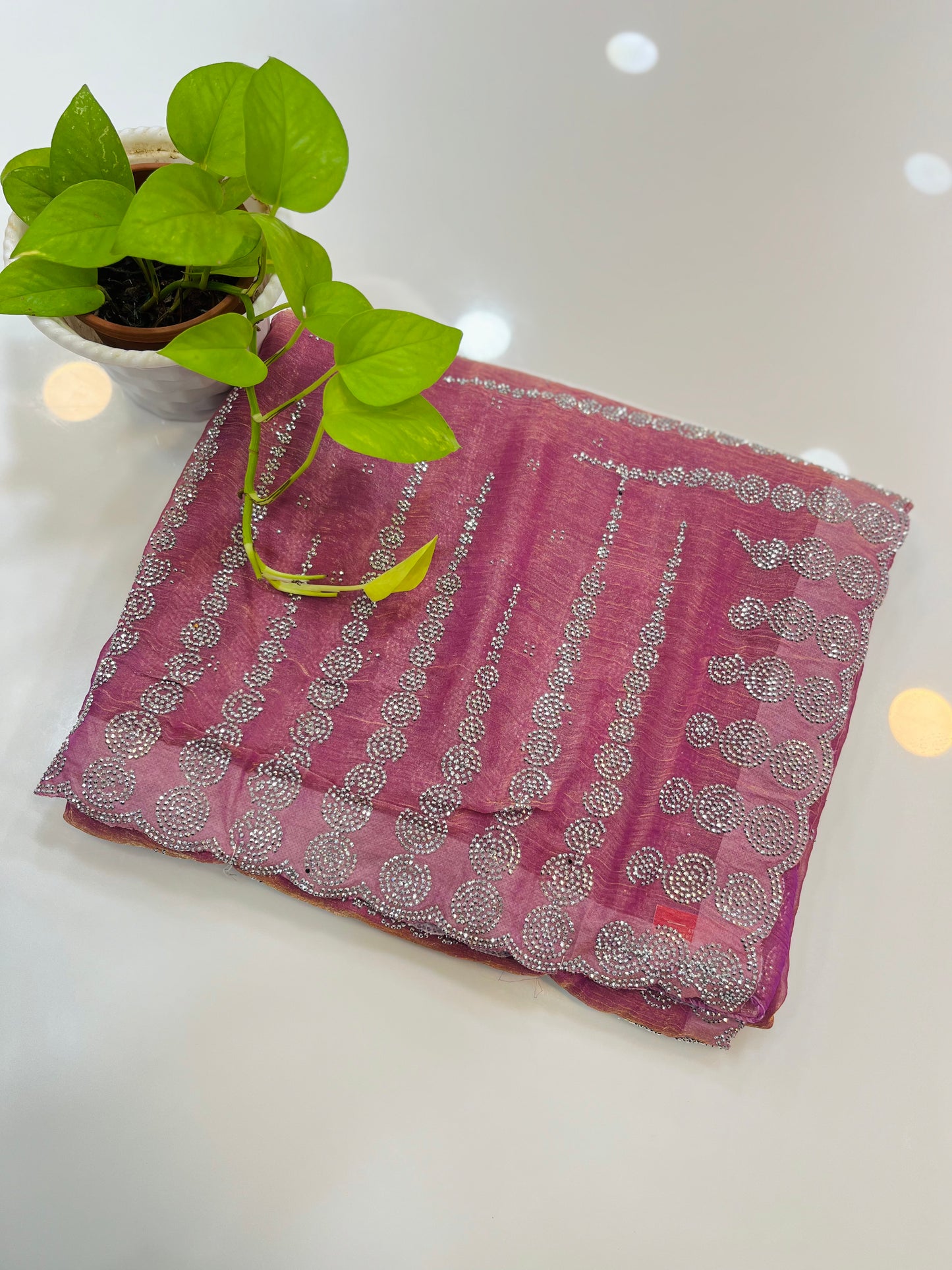 Korean silk sarees - SA1009