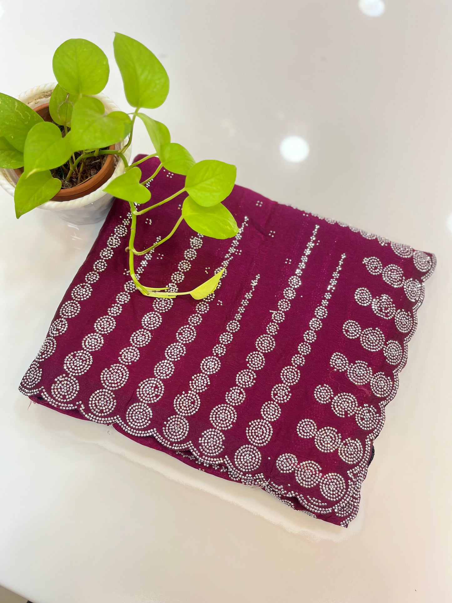 Korean silk sarees - SA1009